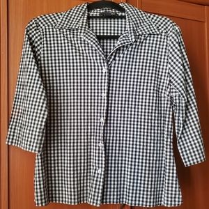 H&M Black & White Plaid Shirt